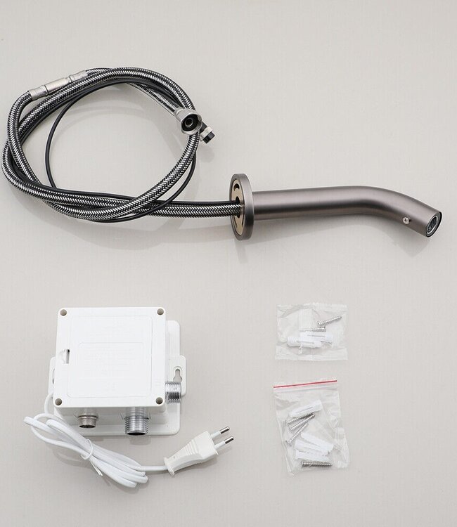 Rene Houtman Muurkraan Pesaro - Gun Metal - Koud - L20 cm