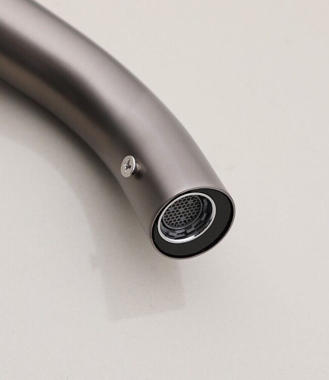 Rene Houtman Muurkraan Pesaro - Gun Metal - Koud - L20 cm