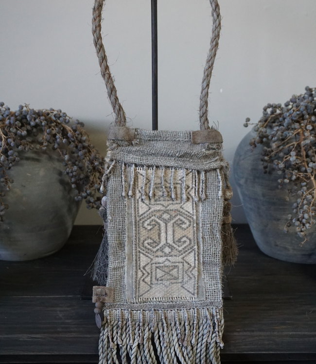 Rene Houtman Tasje Met Hengsel en Franjes - H35 x B15 cm