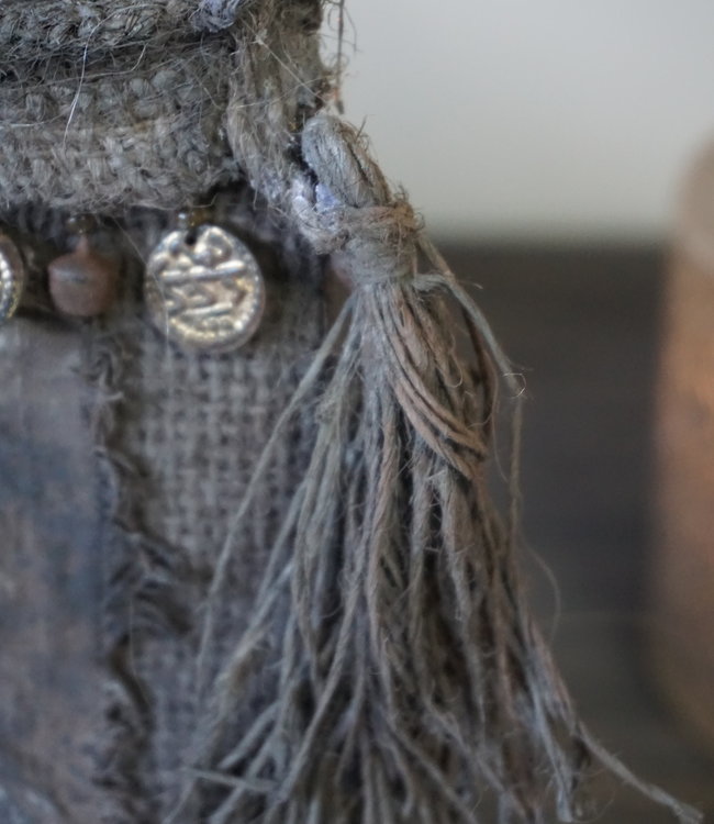 Rene Houtman Tasje Met Hengsel en Franjes - H35 x B15 cm