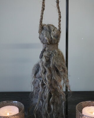 Rene Houtman Wol Toef - Grijs - H44 x B14 cm