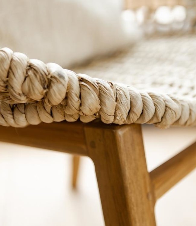 ORIGINAL HOME Checker Stoel - Naturel - Afm. 77x78x80