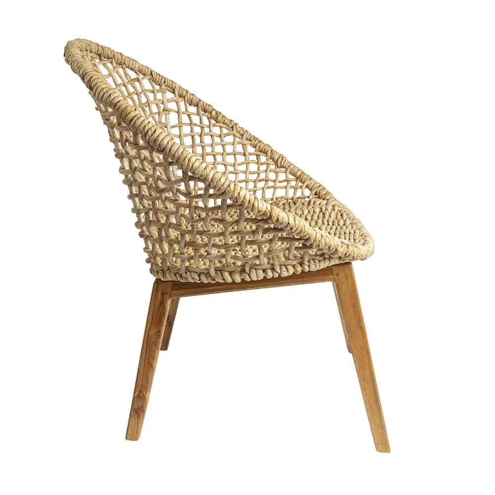 ORIGINAL HOME Checker Stoel - Naturel - Afm. 77x78x80