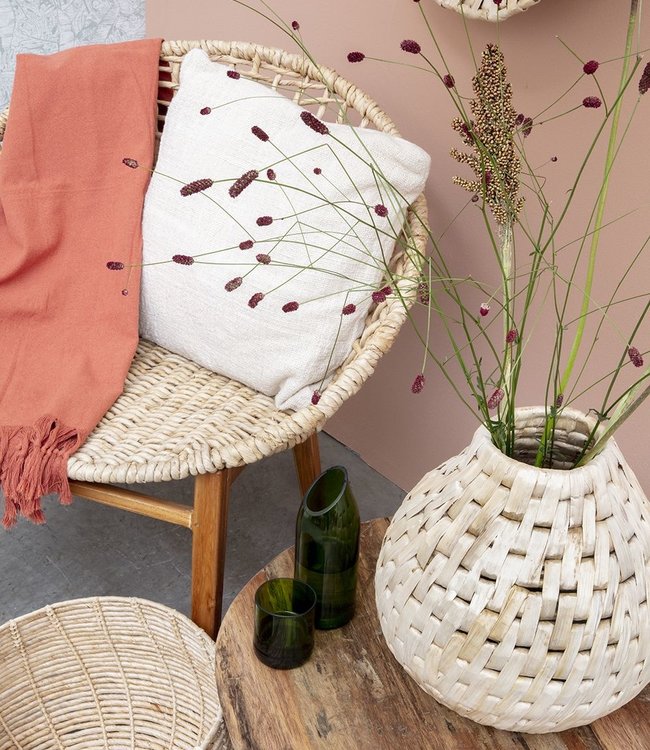 ORIGINAL HOME Checker Stoel - Naturel - Afm. 77x78x80