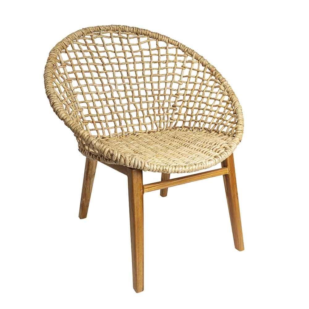 ORIGINAL HOME Checker Stoel - Naturel - Afm. 77x78x80