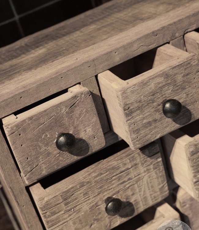 Be-Uniq 9 Ladenkastje - Oud Hout - H40 x B35 x D15