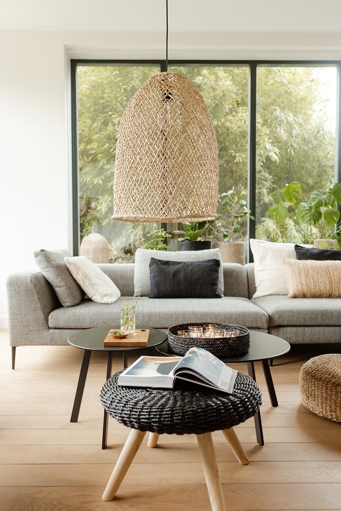 ORIGINAL HOME Abaca Hanglampen - Naturel - Set Van 2