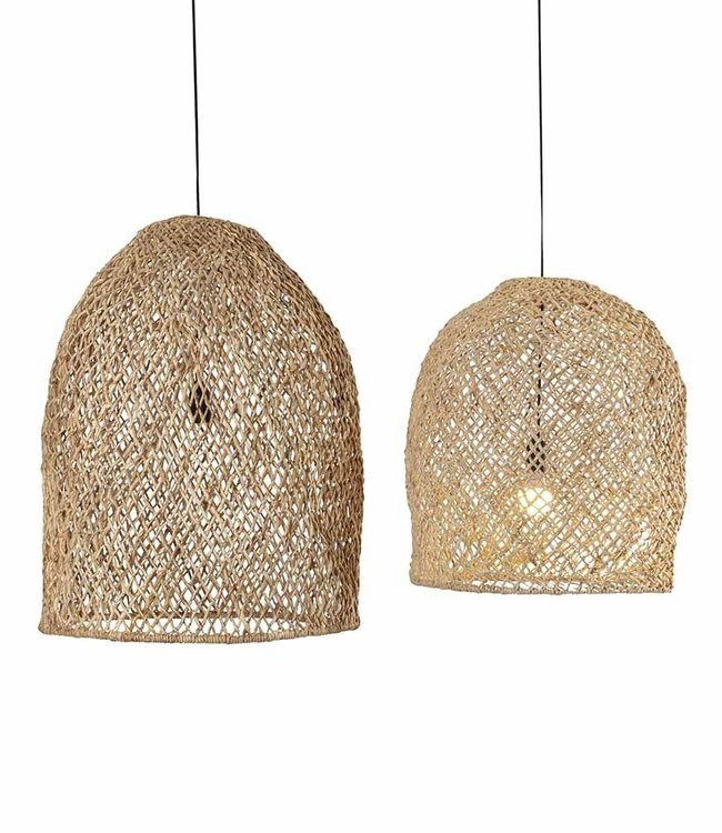 ORIGINAL HOME Abaca Hanglampen - Naturel - Set Van 2