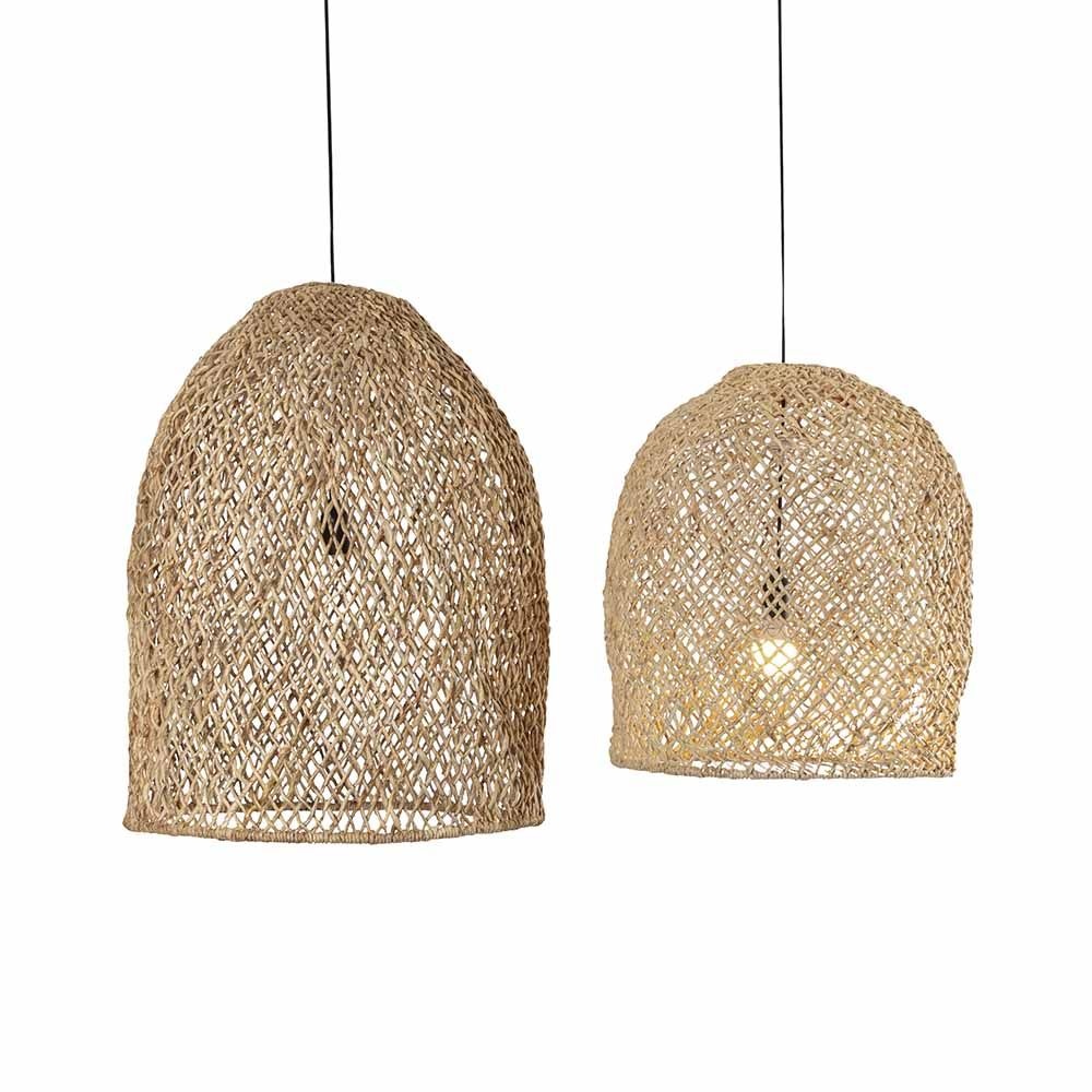 ORIGINAL HOME Abaca Hanglampen - Naturel - Set Van 2