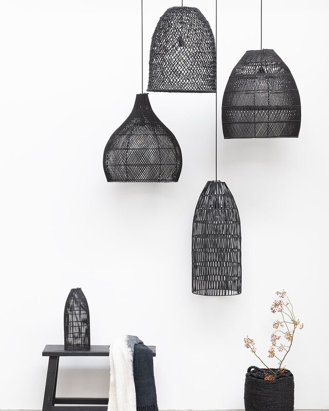 ORIGINAL HOME Lampenkappen Moon - Zwart - Set Van 3