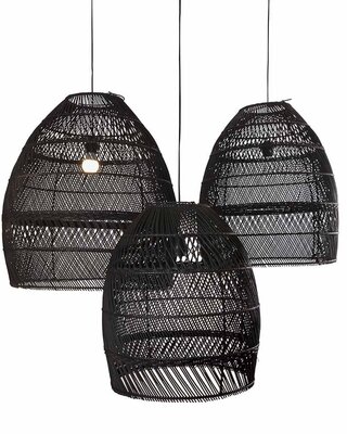 ORIGINAL HOME Lampenkappen Moon - Zwart - Set Van 3
