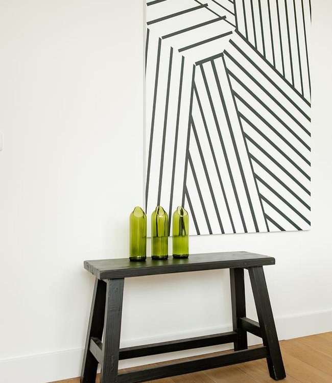 ORIGINAL HOME Bijzettafeltje/Bankje - Naturel/Zwart - H53 x B80 cm