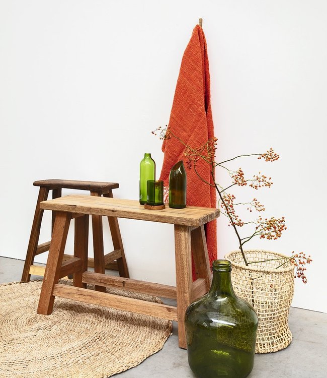 ORIGINAL HOME Chinese Kruk - Naturel/Zwart - H55 x B45 x D18 cm