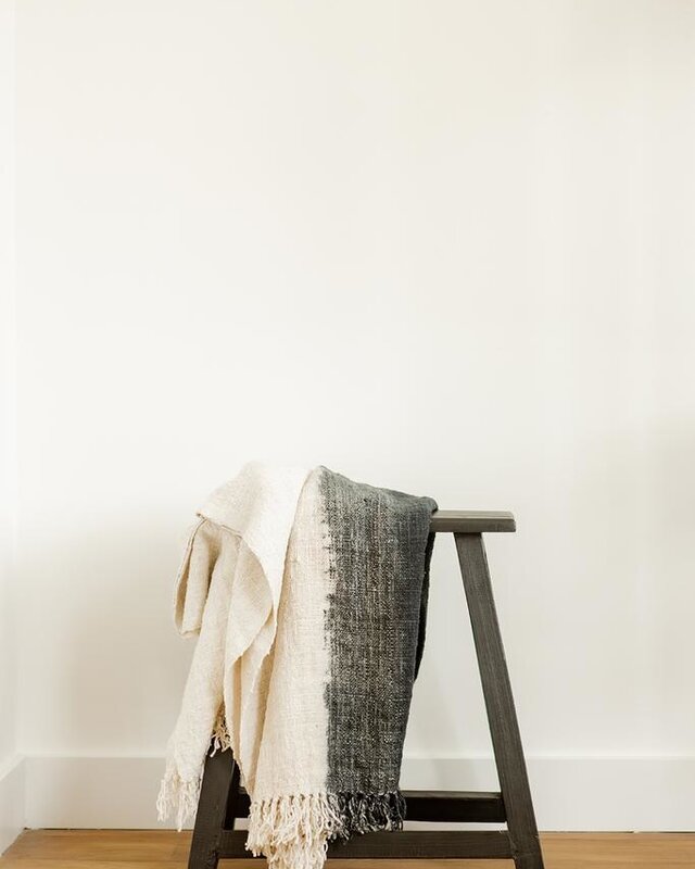 ORIGINAL HOME Chinese Kruk - Naturel/Zwart - H55 x B45 x D18 cm