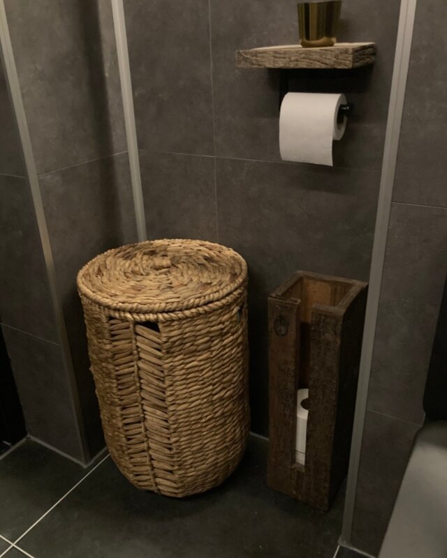 Rene Houtman Toiletrol Dispenser Unique Oud Hout - 5 Rollen