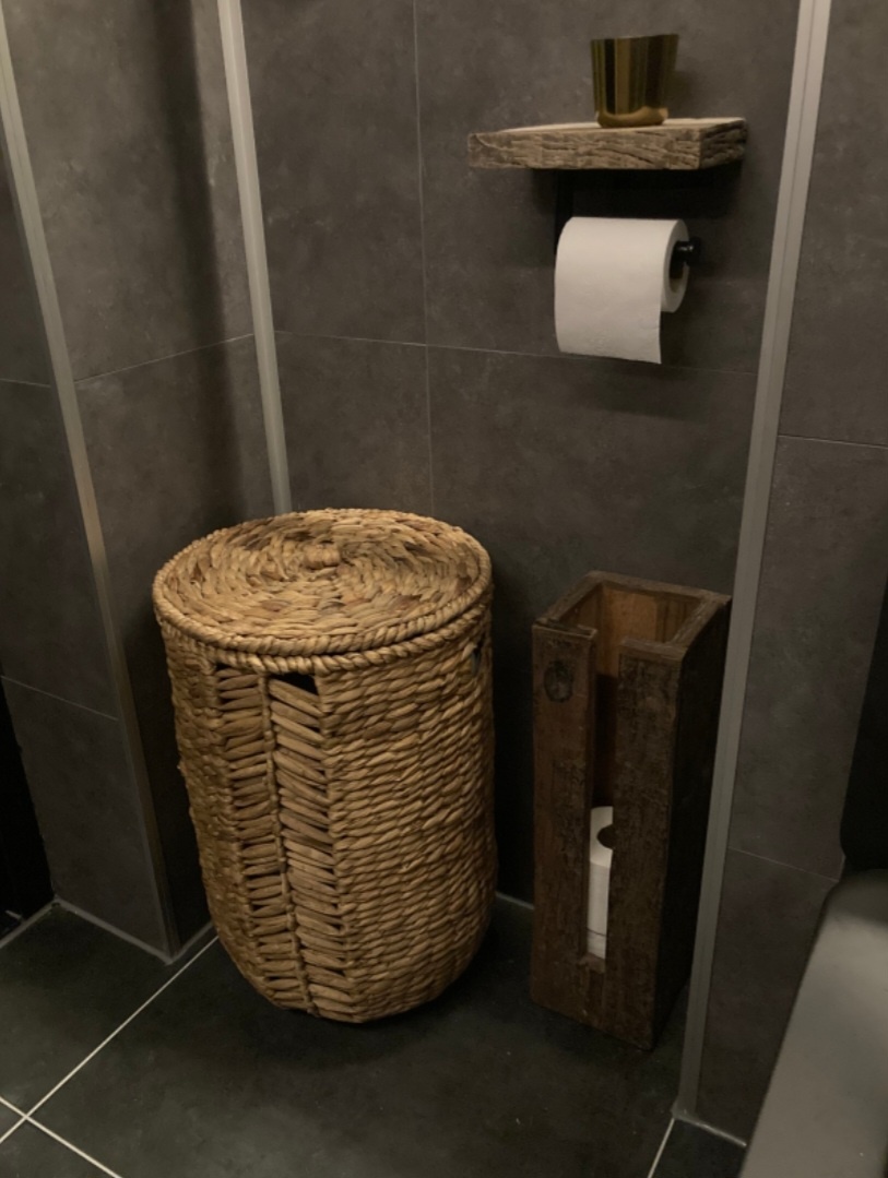 Rene Houtman Toiletrol Dispenser Unique Oud Hout - 5 Rollen