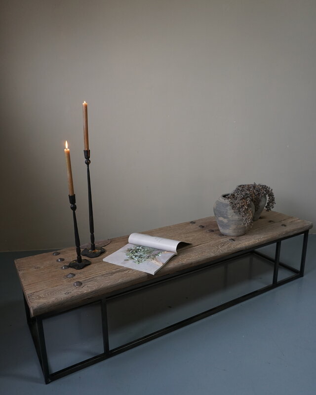 Rene Houtman Salontafel Oud Houten Deur India L173xB49xH40