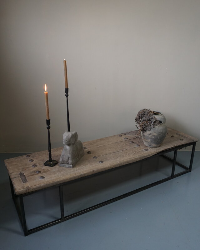 Rene Houtman Salontafel Oud Houten Deur India L173xB50xH37