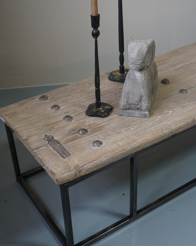 Rene Houtman Salontafel Oud Houten Deur India L173xB50xH37