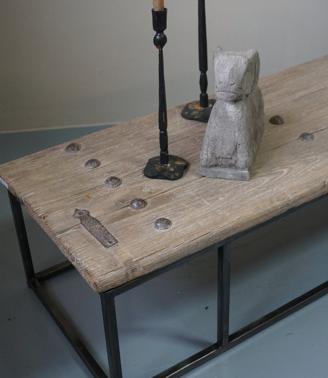 Rene Houtman Salontafel Oud Houten Deur India L173xB50xH37