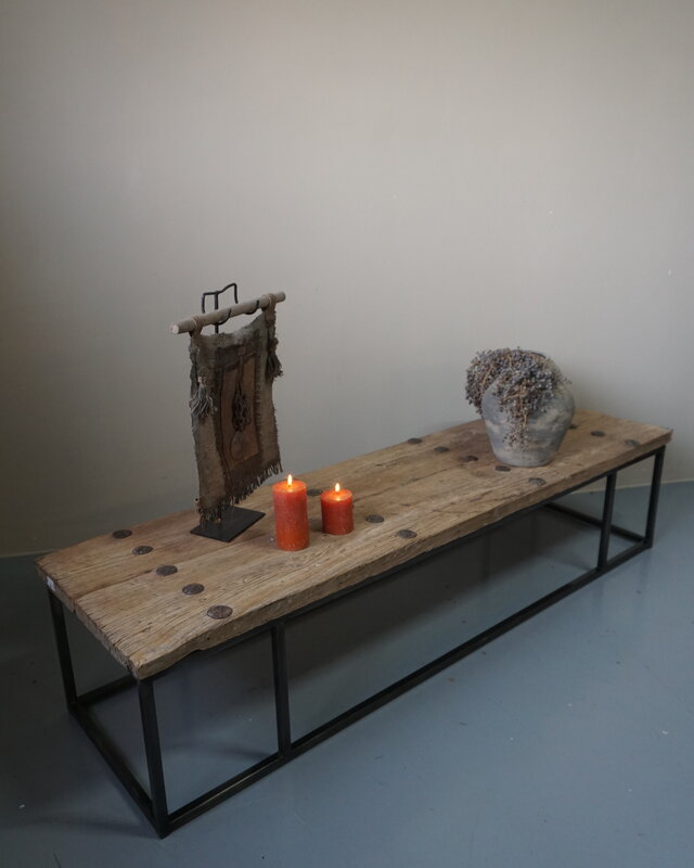 Rene Houtman Salontafel Oud Houten Deur India L174xB47xH39
