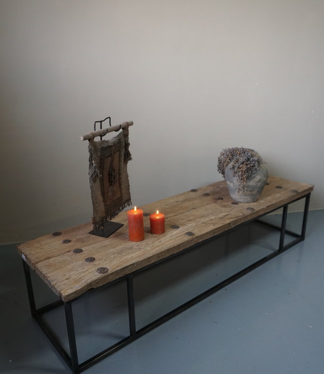 Rene Houtman Salontafel Oud Houten Deur India L174xB47xH39