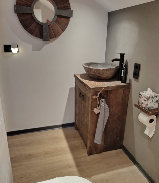 Rene Houtman Badkamermeubel Anouk Geborsteld Oud Eiken