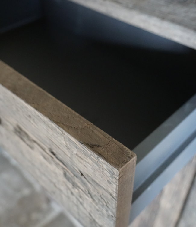 Rene Houtman Jantien Wastafelmeubel Geborsteld Oud Eiken - Kies Je Maat