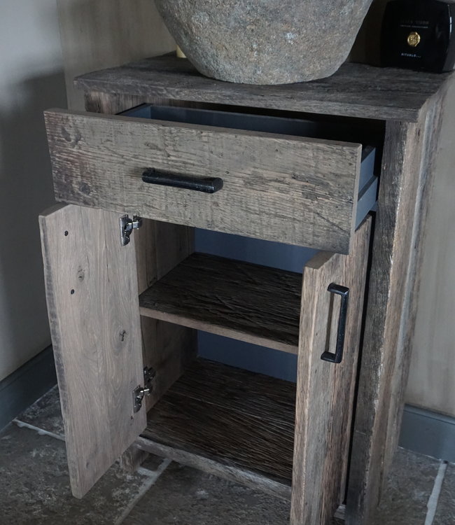 Rene Houtman Jantien Wastafelmeubel Geborsteld Oud Eiken - Kies Je Maat