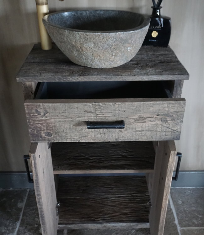 Rene Houtman Jantien Wastafelmeubel Geborsteld Oud Eiken - Kies Je Maat