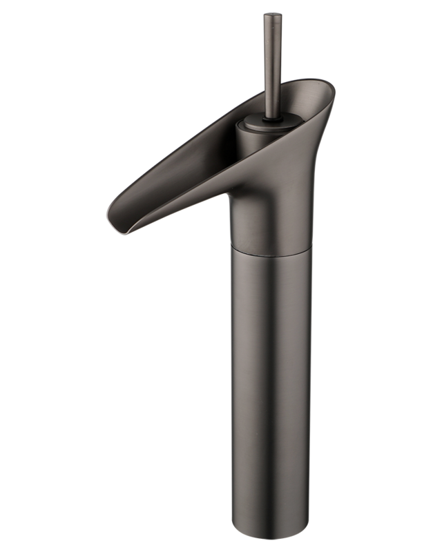 Rene Houtman Watervalkraan | Gun Metal | Mengkraan | H31 cm