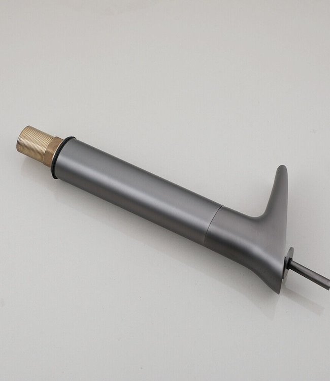 Rene Houtman Watervalkraan | Gun Metal | Mengkraan | H31 cm