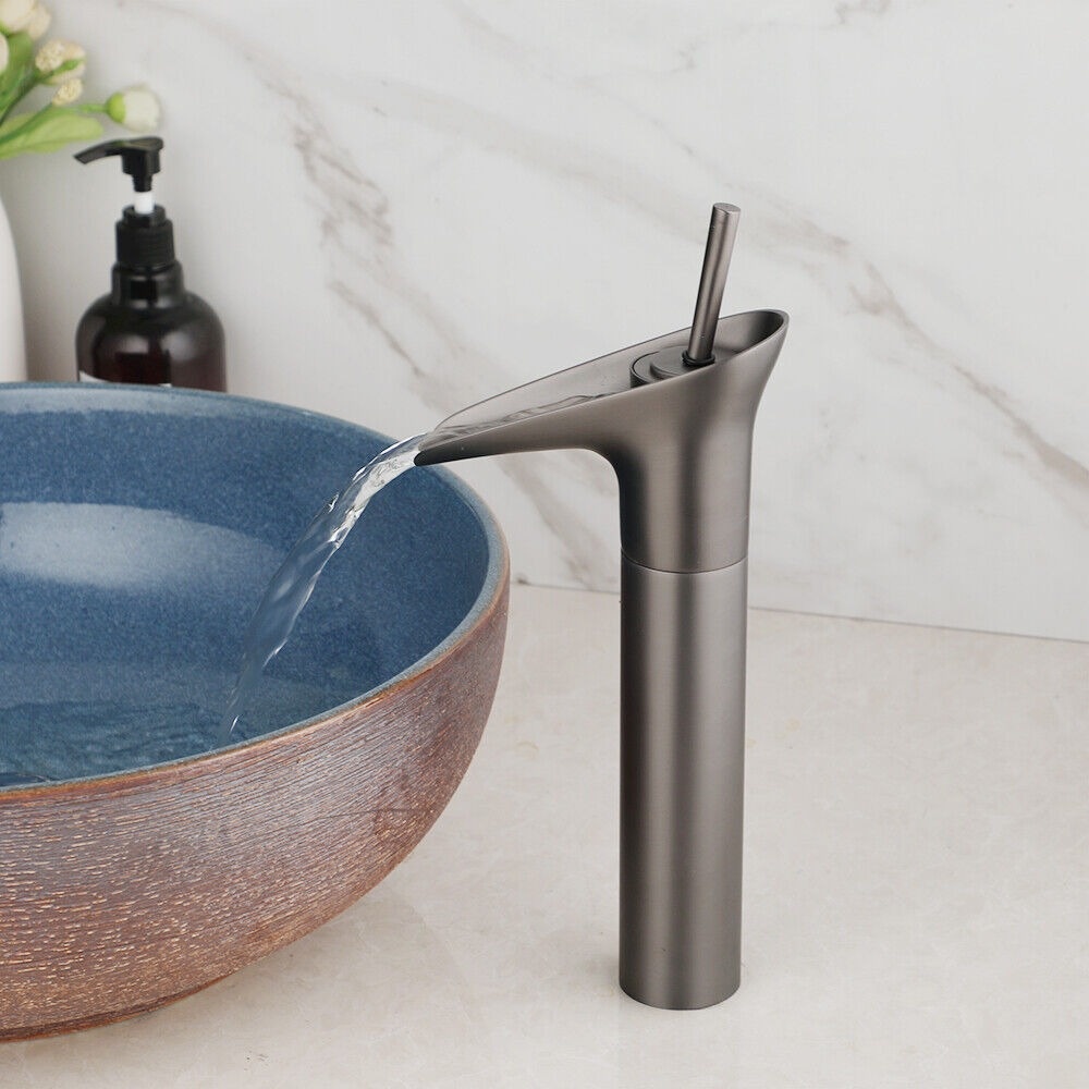 Rene Houtman Watervalkraan | Gun Metal | Mengkraan | H31 cm