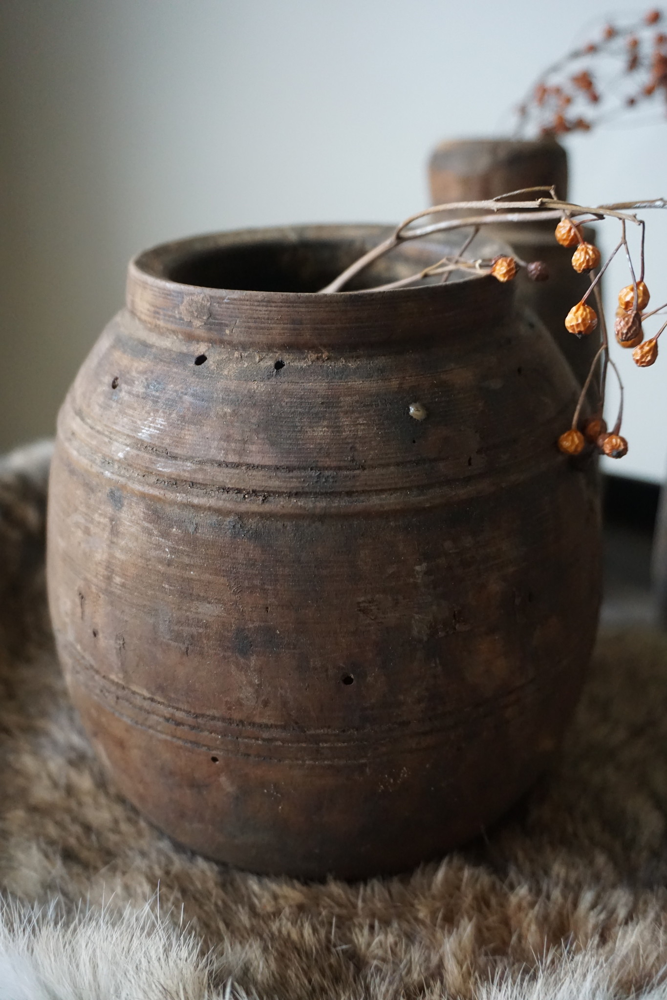 Aura Peeperkorn Nepalese Houten Pot | S