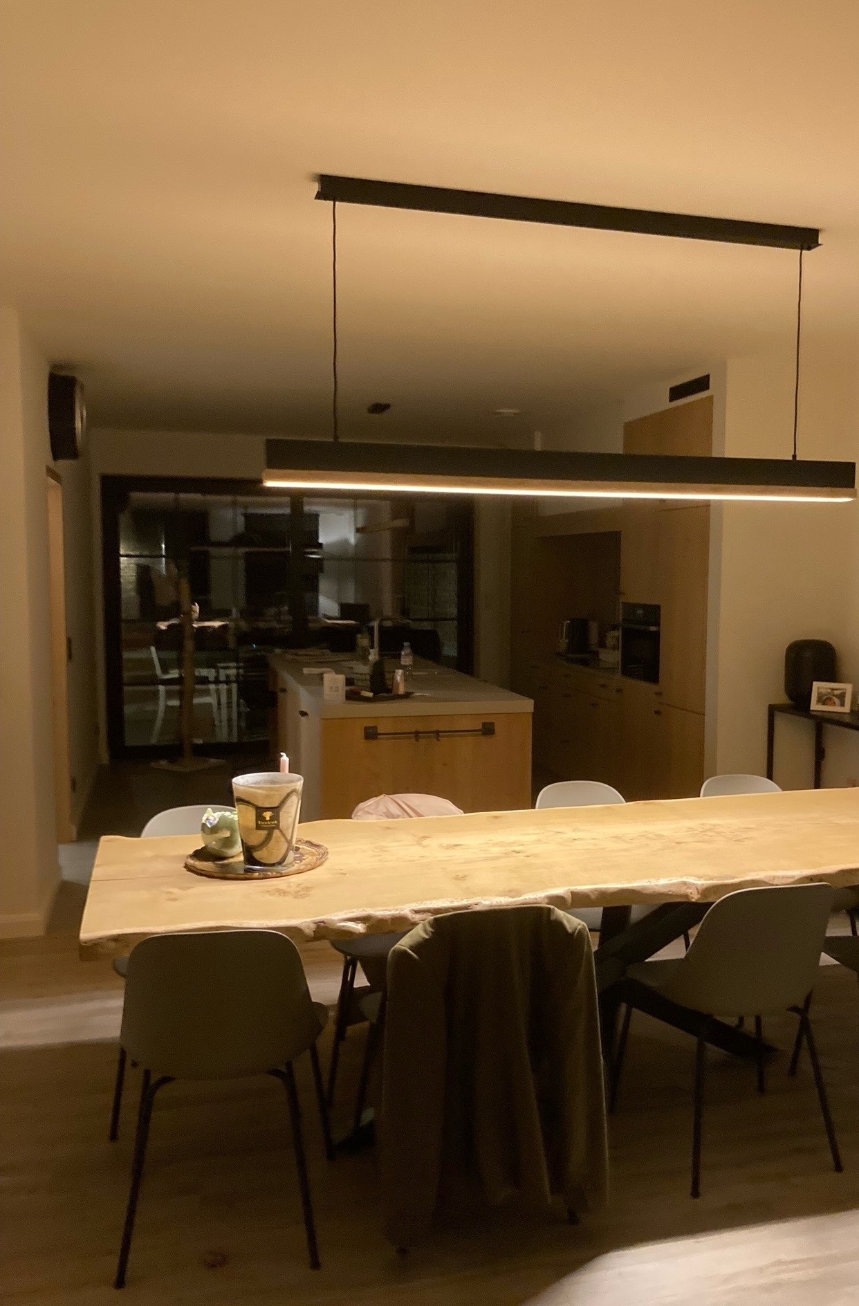 Frezoli Simfano Hanglamp Licht Eik Mat Zwart | L178 cm