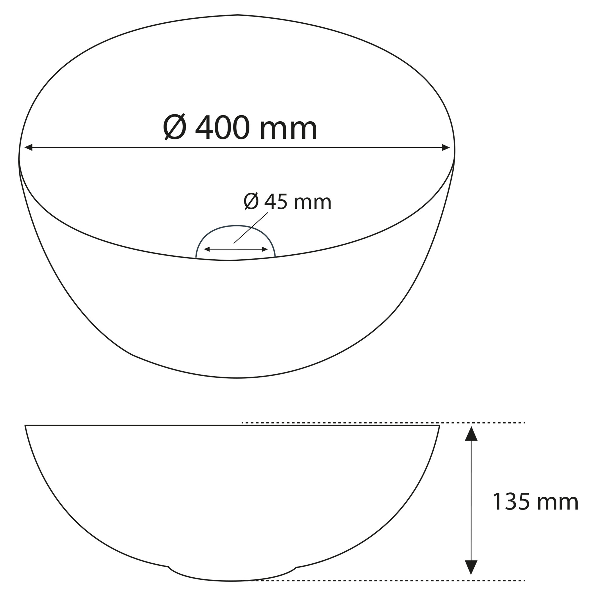 Differnz Waskom Keramiek | Mat goud | Ø 40 x 13.5 cm