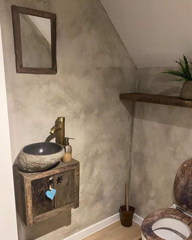 Rene Houtman Toiletset Zwevend Oak - Rivierkom