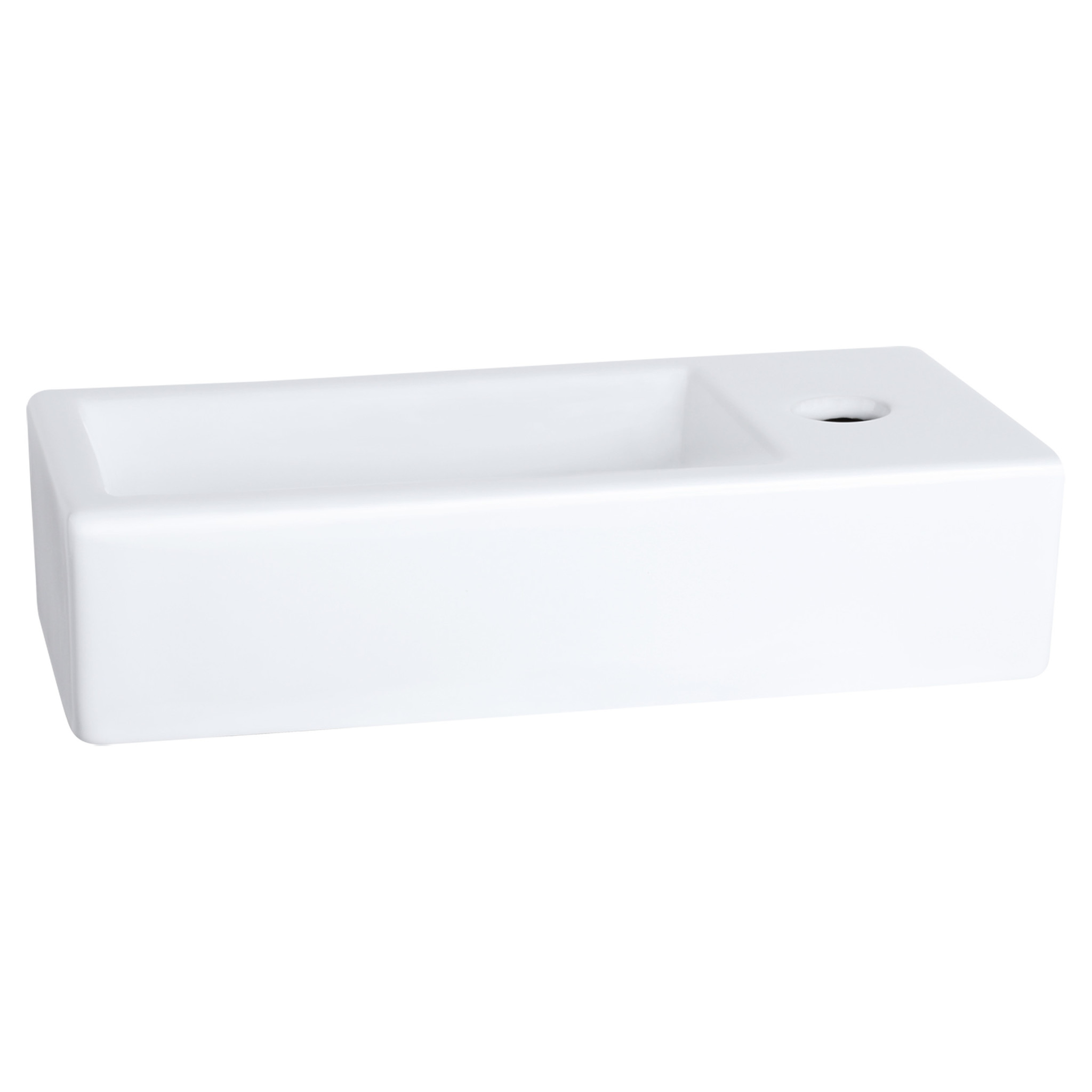Differnz Fontein Keramiek | Rechts | Wit | 37.5 x 18.5 x 9 cm