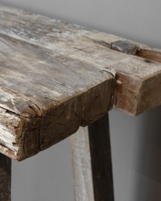 Be-Uniq Oud Houten Sidetable | Grey/Naturel | B135 cm