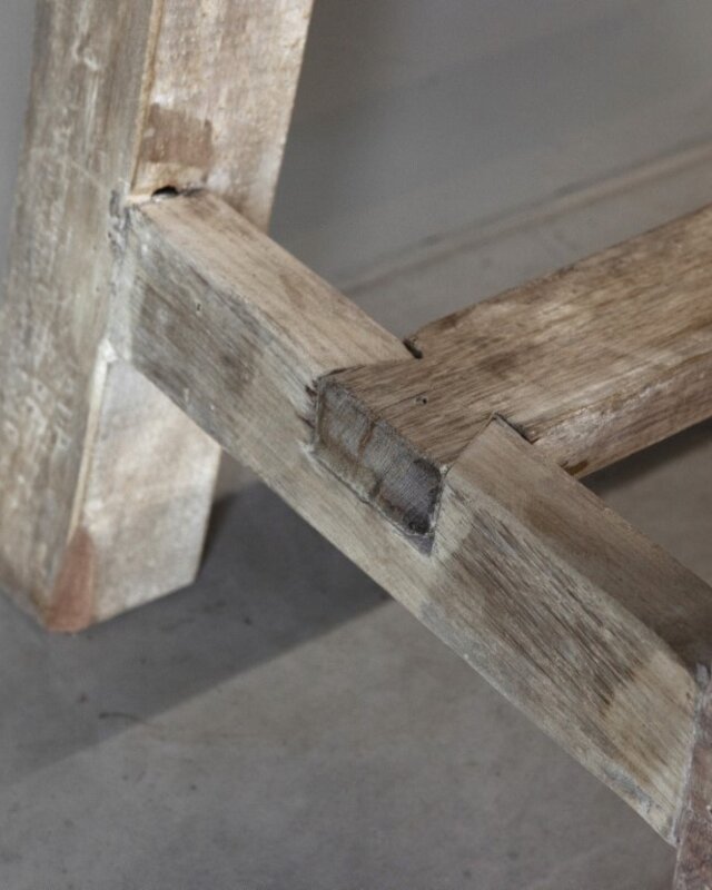 Be-Uniq Oud Houten Sidetable | Grey/Naturel | B135 cm