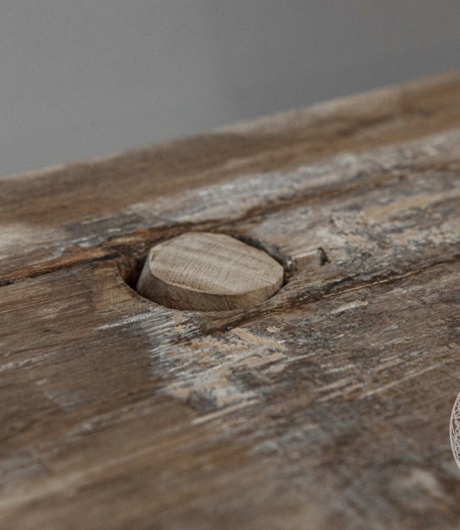 Be-Uniq Oud Houten Sidetable | Grey/Naturel | B160 cm