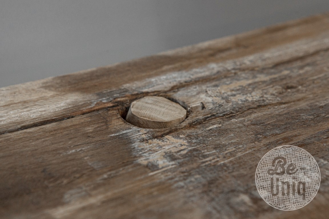 Be-Uniq Oud Houten Sidetable | Grey/Naturel | B160 cm