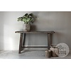 Oud Houten Sidetable | Grey/Naturel | B160 cm