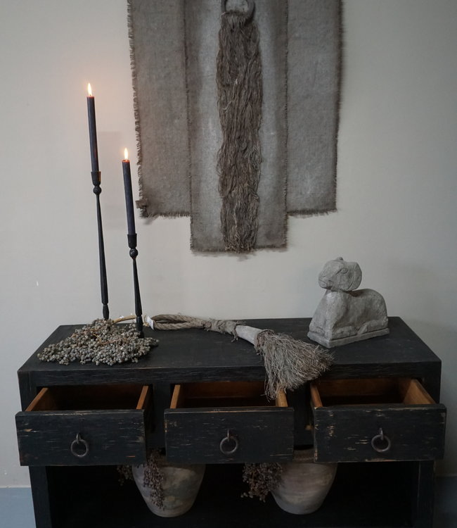 Rene Houtman Sidetable | Old Black | H65 x B120 x D40 cm