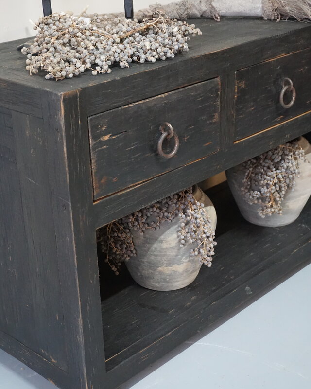 Rene Houtman Sidetable | Old Black | H65 x B120 x D40 cm
