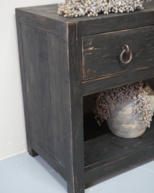 Rene Houtman Sidetable | Old Black | H65 x B120 x D40 cm