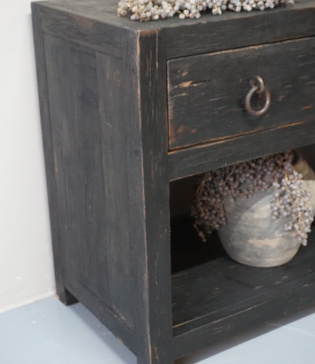 Rene Houtman Sidetable | Old Black | H65 x B120 x D40 cm