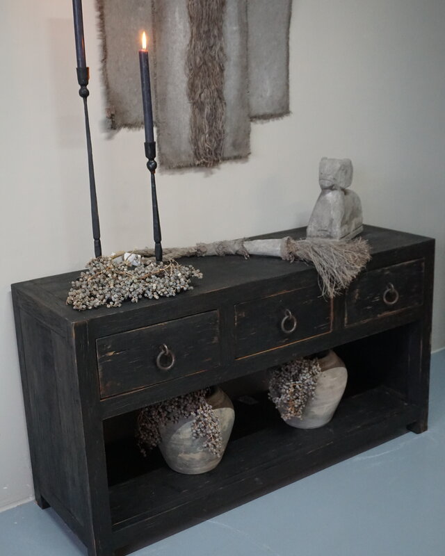 Rene Houtman Sidetable | Old Black | H65 x B120 x D40 cm