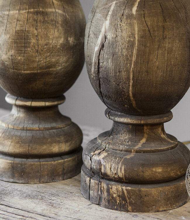 Be-Uniq Tafellamp Landelijk Tafelpoot | Exclusief Kap | H59