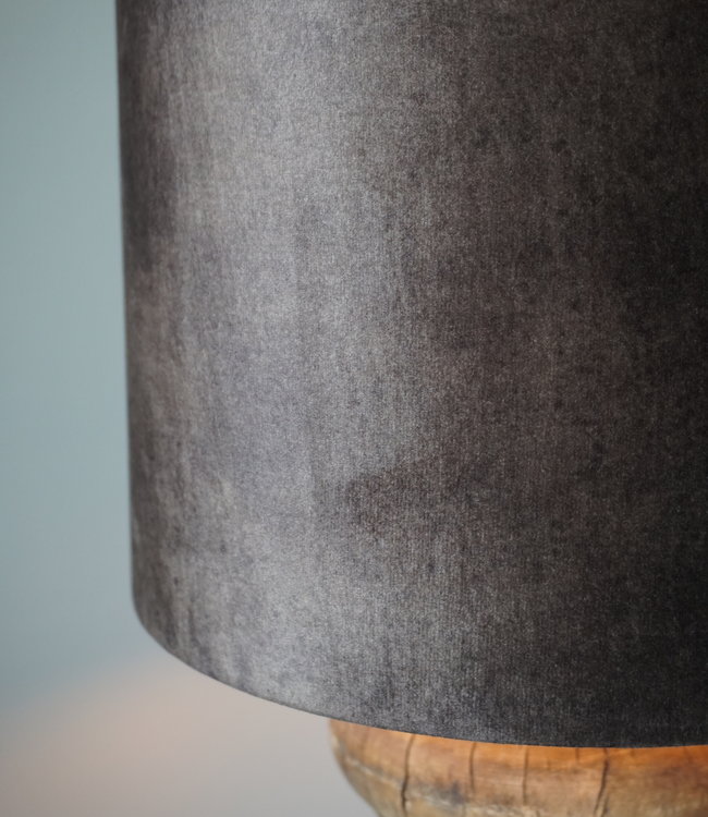 Be-Uniq Lampenkap | Velours | Half Hoog | H20 x D25 cm